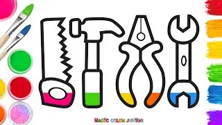 🛠🪚How to Draw Repair Tools ( Hammer, Spanner, Pliers & Saw ) | Step By Step