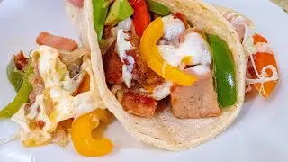 Fajitas de Chuleta Ahumada | Recetas Mexicanas Faciles