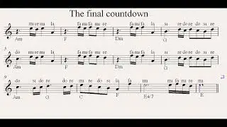 the final countdown notes europe