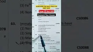 Biology Pyq Neet Practice Class 12th Biology #aiims #mbbs #neet #shorts