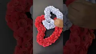DIY Two Heart Wall Hanging💫|#youtubeshorts #viralshort #diy #heart #wallhanging #valentinesday#craft