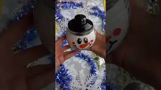 ADORABLE Dollar Tree Snowman Craft☃️#dollartree #dollartreecrafts #snowman