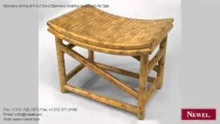 Bamboo Antique Foot Stool Bamboo Seating and Chairs for