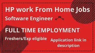 #HPcompanyjobs2021 #fresherjobs2021MNC company Latest WorkFrom Home jobs 2021/HP Work From Home jobs