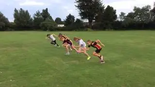 WVAC U13 girls practicing sprint starts