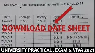 Bu viva,practical date 2021/B.sc practical/Bu jhansi exam date 2021/bundelkhand university exam date