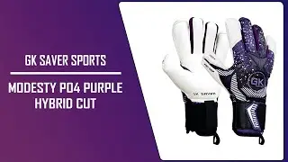 GK SAVER Modesty Purple P04 hybrid cut style, fingersave goalkeeper gloves