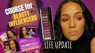 GRWM Testing Makeup Rimmel Crimson Edition + Life Update NEW YOUTUBE THUMBNAIL DESIGN COURSE