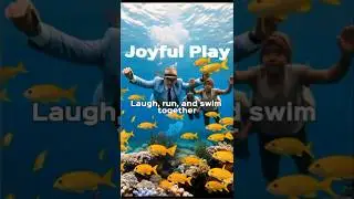 Joyful Play. laught, run and swim together. #shorts #relaxing  #minivacation