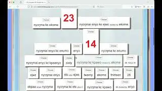 Ga Language (G&atilde;) Numbers Master Game