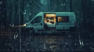 ⛈ Powerful Rain in the Quiet Forest Car for Fast Sleep, Deep Relaxation & Study Focus