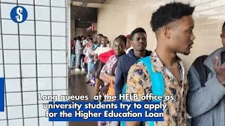 Long queues  at the HELB office as university students try to apply  for the Higher Education Loan
