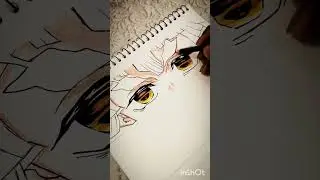 Day 1 of drawing demon Slayer characters eyes ❤️ #zenitsu #demonslayer #drawing #tutorial #viral
