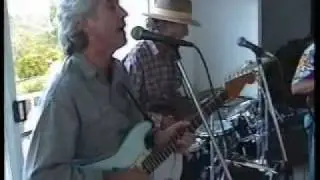 Mal Clarke with BULLAMAKANKA at Flanno's house Tallai 1997.