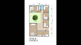 Modern Courtyard House Design | 4 Bedrooms