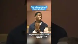 Teenagers laughing in court
