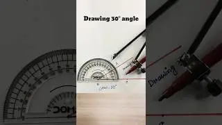 Drawing 30 degree angle | construction #shorts #geometry #drawing #trending #angleconstruction
