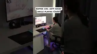 Gamer girl gets angry while playing CS:GO 😡. #csgo #gamergirl #angry