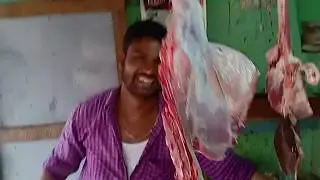 Mutton cutting in my village