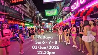 Pattaya nightlife 03/Jan/2026 Soi 6 - Soi 7 - Soi 8 | 22.30pm