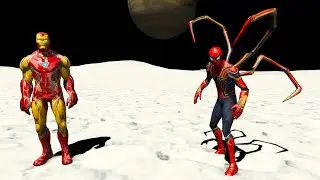 SPIDER-MAN FOUR LEGS vs IRON MAN 🚀 Space Battle | GTA 5 Superhero Mod