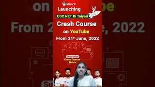 Launching UGC NET Ki Taiyari | Free Online Crash Course on YouTube #shortsvideo