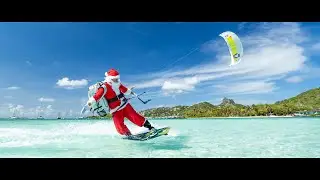 Kitesurfing Santa Claus at Union Island  - JT Pro Center