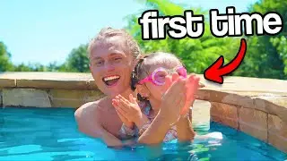 Saylor Teaches Atlas How to Swim!