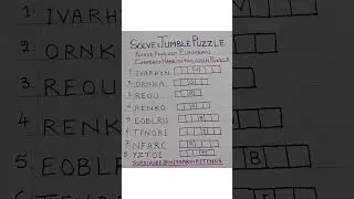 SOLVE JUMBLE PUZZLE IN ENGLISH (FIND OUT EUROPEAN CURRENCY NAME) #shortsviral @Nissarwritings