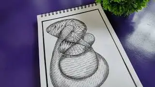 Zentangle Inspired Abstract Illusion Drawing | Relaxing & Satisfying Art Tutorial