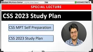 CSS 2023 Study Plan and Exam Schedule  | Ghulam Murtaza Dahar