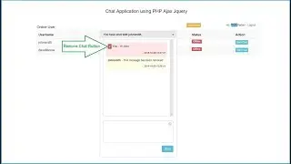 Remove Chat Message - Chat Application using PHP Ajax Jquery - 12