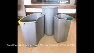Fan Shaped  Rotating  Trash Can for Cabinet