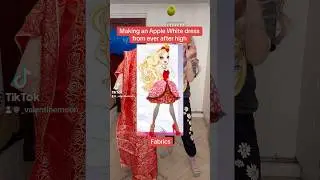Making an Apple White inspired dress from Ever After High! ❤️🍎 #costume #diy #sewing #cosplay