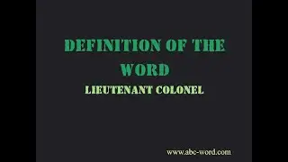 Definition of the word 