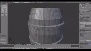 building and uv mapping a low poly barrel in blender