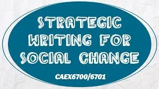 Strategic Writing for Social Change Course Preview