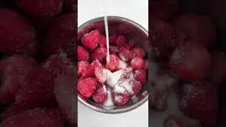 Strawberry cupcake filling! #strawberry #strawberries #baking