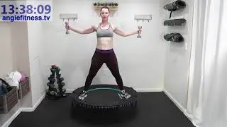 Rebounding 35-Min Power Fusion | Mini Trampoline Cardio + Dumbbell Pilates/Yoga (Low Impact)