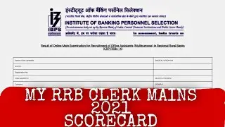 MY RRB CLERK MAINS 2021 SCORECARD 🙋🏻&zwj;♀️✌🏼