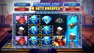 Diamond Link Mighty Dwarves Inc online slot from Greentube
