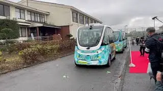 Autonomous bus runs on public roads in Ibaraki, Japan
