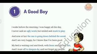 Class 3 English Ch-1 A Good Boy
