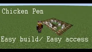 Minecraft - Chicken Farm/ Chicken Pen Tutorial MC 1.8