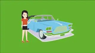 Green Screen Vector Cartoon Cute Girl Face Character