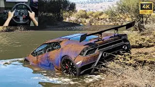 Rebuilding Lamborghini Huracan Performante Forza Horizon 5 Logitech G29 Stering Wheel Gameplay