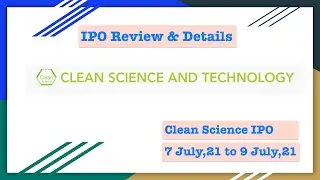 Clean Science IPO Review | Clean Science IPO DETAILS | Clean Science IPO - APPLY OR AVOID | IPO GMP