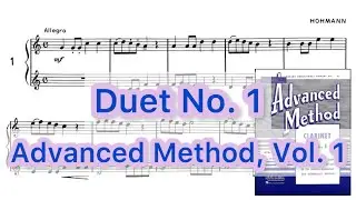 Duet No. 1 / Rubank Advanced Method for Clarinet, Vol. 1 / Duet / Part 1 / Part 2 / M.M. = 144