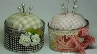 Diy pin cushion #diy cute diy pin 📌 holder &hearts;️ #diyideas #sewingtutorial 