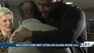 Man, dispatcher meet after life-saving phone call